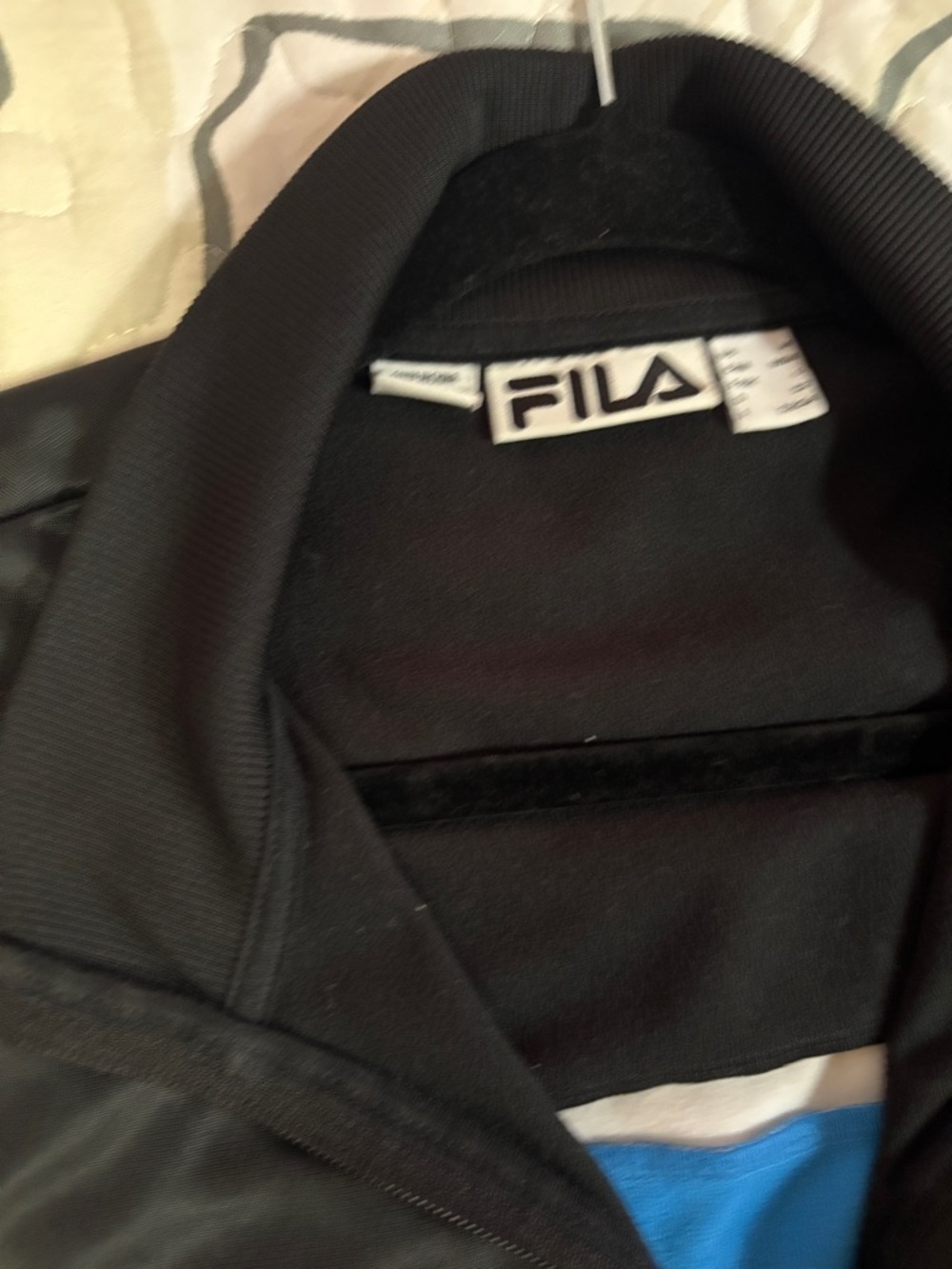 Fila Black, Blue & White Retro Track Jacket and Pants - Picture 4 of 6